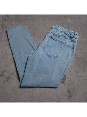 Time And Tru Womens Pull On Stretch Denim Jeans XXL Light Wash Back Pockets